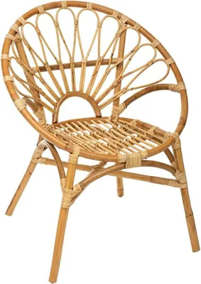 Zdjęcie produktu dla FOTEL RATTANOWY Praya naturalny okrągłe oparcie styl boho