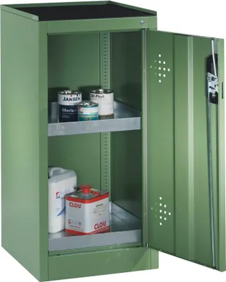 Produktbild von CP Umweltschrank 8721-315 S10154 resedagrün 50,0 x 50,0 x 100,0 cm, aufgebaut