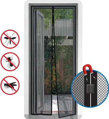 Produktbild von Magnet Fliegengitter Tür für die Balkontür, Kellertür und Terrassentür, Klebemontage, ohne Bohren