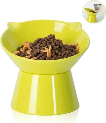 Produktbild von Famanu Katzennapf aus Edelstahl, erhöht, kippbar - 15° Neigungsdesign