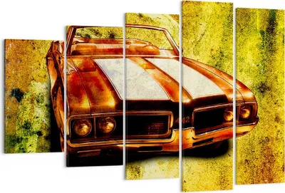 Produktbild von Bild auf Leinwand - Leinwandbild - Auto Geschwindigkeit Cabriolet - 150x100cm - Wand Bild - Wanddeko - Leinwanddruck - Bilder - Kunstdruck - Leinwand bilder - Wandkunst - EG150x100-0531