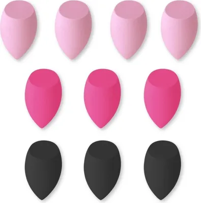 Produktbild von Ecarla - Set mit 10 fuchsiafarbenen Make-up-Schwämmen