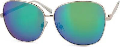 Produktbild von styleBREAKER Sonnenbrille mit ovalen Polycarbonat Gläsern und Vollrand Metallgestell, Damen 09020070