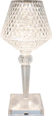 Produktbild von Tischlampe kabellos mit Akku Touch Dimmer Kristall Tischleuchte Dimmbar 28070