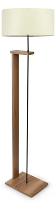 Obrázok produktu pre Opviq, kvalitná drevená stojaca lampa, krémová, výška 150 cm | 100 % PVC, telo z MDF, podstavec Ø 29 x 25 cm, pätica E27, max. 40 W | Skandinávsky dizajn pre moderné bývanie.
