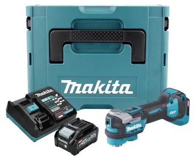 Zdjęcie produktu dla Makita TM 001 GM101 Akumulatorowe narzędzie wielofunkcyjne 40 V max. Starlock Max Brushless + 1x akumulator 4,0 Ah + ładowarka + Makpac