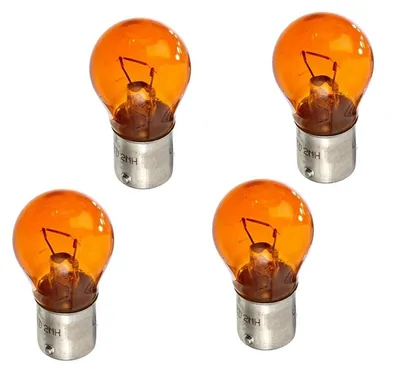 Produktbild von 4x Lampe 12V - Orange - 21W - BAU15S - Mit E-Prüfzeichen - Motorrad Moped Roller