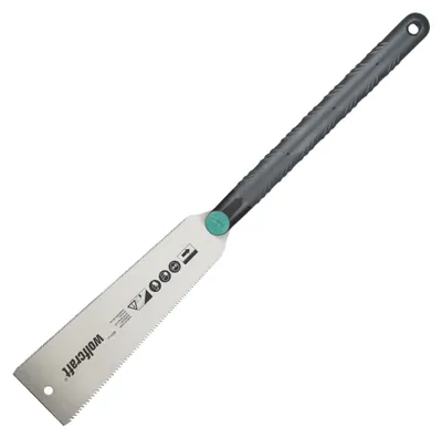 Produktbild von wolfcraft Ryoba Japansäge - Beidseitig Verzahnte Zugsäge für Holz, 240 mm