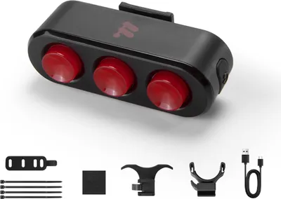 Produktbild von Smart Tail Light Lange Batterielebensdauer Warnung Bremslicht für Straße Mountain Bikes Smart Brake Light für Fahrrad Runde Lampe