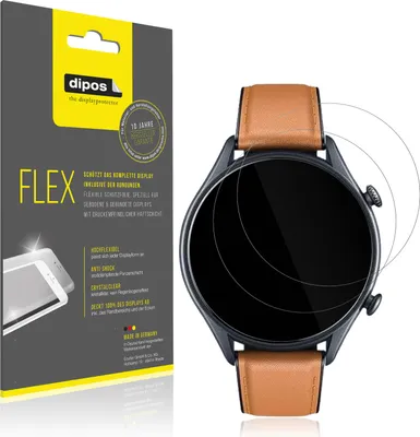 Produktbild von 2x Schutzfolie für Motsfit Smartwatch 1.56 Zoll Folie, 100% Displayabdeckung, dipos Flex