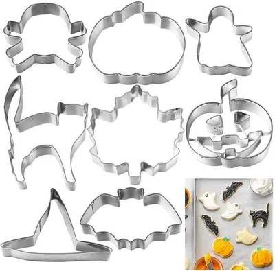 Image de Set de 8 emporte-pièces en acier inoxydable pour Halloween