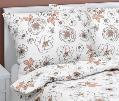 Obrázok produktu pre Bavlnené posteľné prádlo – lososová – 140 x 200, 70 x 90