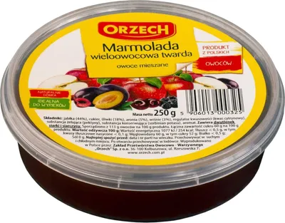 Obrázok produktu pre Orzechová ovocná marmeláda 250 g, bezlepková