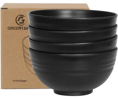 Zdjęcie produktu dla Zestaw 4 misek/salaterek, pojemność 710 ml, plastik, jasnoniebieski, ciemnoniebieski, zielony, szary. Nadają się do używania w mikrofalówce i zmywarce