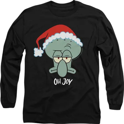 Produktbild von SpongeBob SquarePants - "Joy" T-Shirt für Herren/Damen Uni - weihnachtliches Design TV10542 (XL) (Schwarz)
