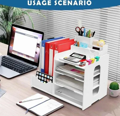 Productafbeelding van Famanu documentenhouder, bureauorganizer voor A4-papier, mappen en kantoorbenodigdheden - 5-laags