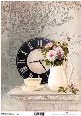 Image de ITD Papier de riz découpage papier de bricolage, Tea Time Tasse de thé R0761