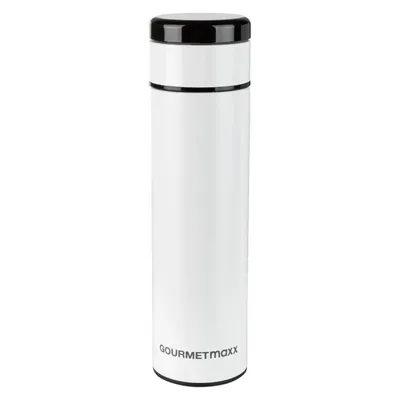 Produktbild von Thermoflasche mit Temperaturanzeige 500 ml Isolierflasche Edelstahl Weiß Kaffee Tee Thermobecher für Heiß- und Kaltgetränke