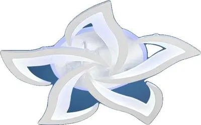Image de Plafonnier, intensité lumineuse variable, design moderne, 5 fleurs