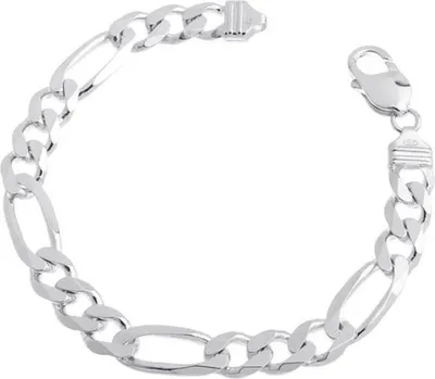 Produktbild von SILBERKETTEN STORE Figarokette Armband 9mm - 925 Silber, Länge wählbar von 16-25cm - 22cm