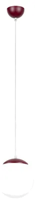 Immagine prodotto di Lampada a sospensione UGO 20 bordeaux 1xE27  15W acciaio/vetro 110x20x20cm Sollux Lighting