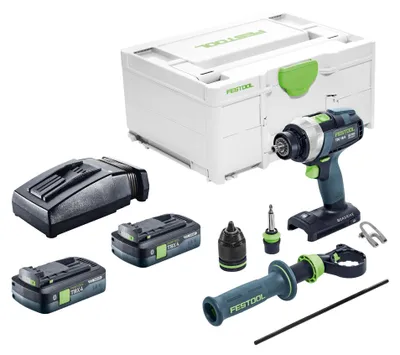 Zdjęcie produktu dla Wiertarko-wkrętarka akumulatorowa Festool TDC 18/4-Basic 18 V 75 Nm bezszczotkowa + 2x akumulator 4,0 Ah + ładowarka + Systainer