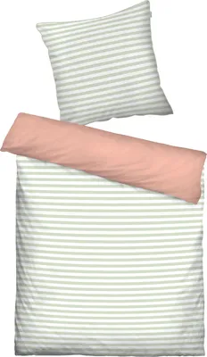 Produktbild von Tom Tailor Wendebettwäsche lindgrün 1x 155x220 cm + 1x 80x80 cm Größe: 80 x 80 cm + 155 x 220 cm