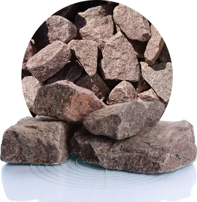 Produktbild von Schicker Mineral-Granit Gabionensteine rot 25 kg-32-60mm