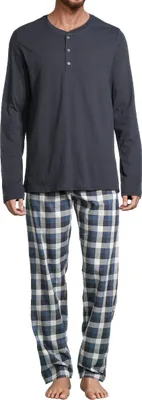 Produktbild von Schiesser Night & Home Schlafanzug Hose mit seitlichen Taschen, Bund mit Bindeband, Bequemer Schnitt