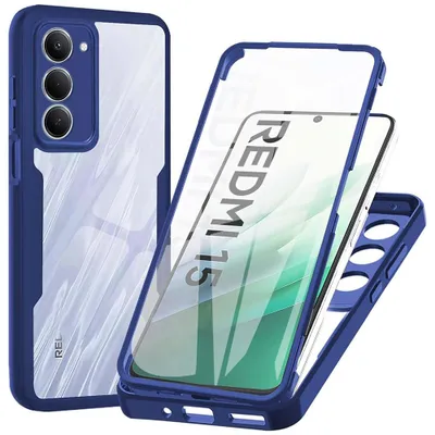 Obrázok produktu pre Techsuit - ColorVerse 360 Series + Screen Protector puzdro s ochranou displeja pre Xiaomi Redmi 15 4G / Redmi 15 5G - modré