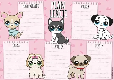 Zdjęcie produktu dla Plan lekcji A5 - Pieski - Henry