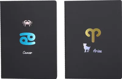 Immagine prodotto di Taccuino 18,5x25,5 cm, 34 pagine bianche a righe - Zodiaco