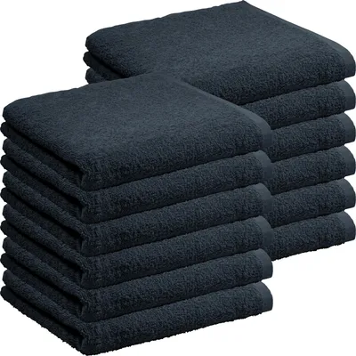 Produktbild von REDBEST Handtuch Oceanside" 12er-Pack schwarz 50x100 cm"