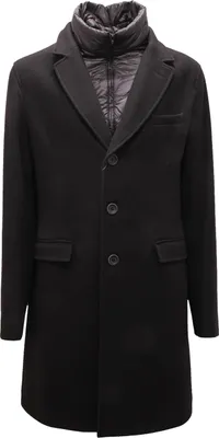 Zdjęcie produktu dla 3213AQ cappotto uomo HERNO męski wełniany płaszcz czarny