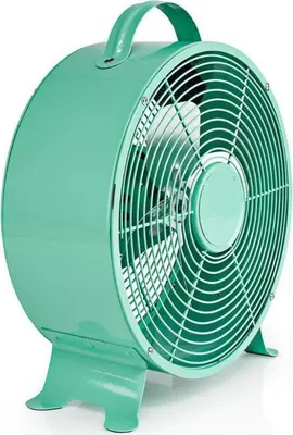 Image de Ventilateur de table | Alimentation secteur | Diamètre : 250 mm | 20 W | 2 vitesses | Turquoise