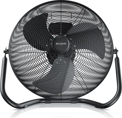 Produktbild von Brandson Windmaschine, Bodenventilator 200 W, Standventilator, Ventilator, hoher Luftdurchsatz, neigbar, 53,5 cm Durchmesser, Tragegriff, , Retro, schwarz