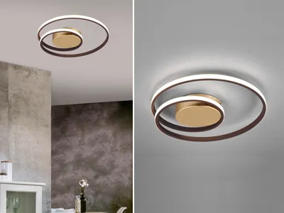 Obrázek produktu pro Reality Zibal LED stropní svítidlo 22W ⌀39cm stmívatelné teplá bílá barva rezavá