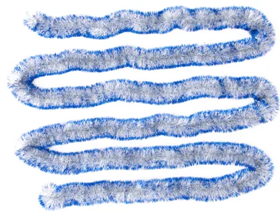 Produktbild von Girlande Lametta Doxa Silber-Blau Ø 100 mm x 6 m