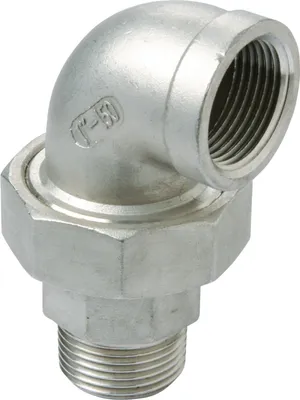 Produktbild von Edelstahl Fitting Winkelverschraubung 1 1/4" IG/AG V4A Gewindefitting