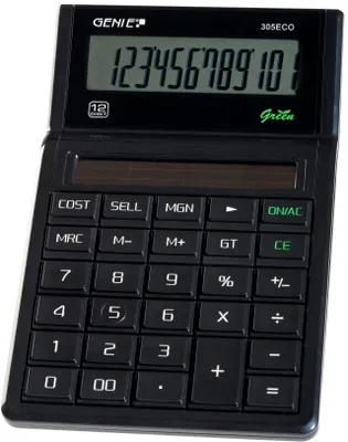 Produktbild von Genie 305 ECO - Desktop - Einfacher Taschenrechner - 10 Ziffern - 1 Zeilen - Solar - Schwarz