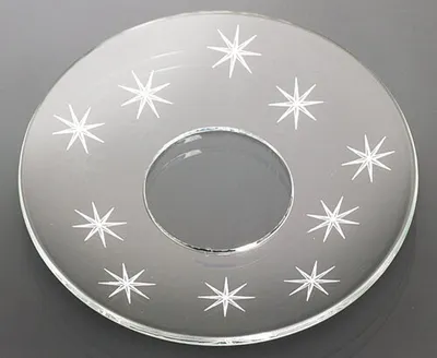Produktbild von Glas-Kerzenmanschette - Tropfenfänger aus unserer Traditional-Linie für Kerzen bis Ø 25 mm. Der Außendurchmesser der Kerzenmanschette beträgt Ø 70 mm. Hergestellt in Handarbeit aus klarem Glas. Schützt vor herablaufendem Wachs auf Ihrem gedeckten Tisch.