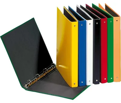 Produktbild von Pagna® 20405-00 Ringbuch Basic Colours - A5, 4-Ring, Ring-Ø 25mm, farbig sortiert, 12 Stück