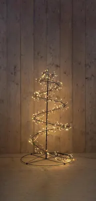 Produktbild von Weihnachtsbeleuchtung Tree swirl cluster, warmweiß, 1,2 m hoch, 0,48 m breit, 480 LEDs, IP44, Timer & Dimmer