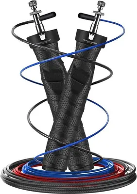Image de Corde à sauter avec poignées à roulements à billes pour le CrossFit et l'entraînement HIIT