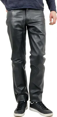 Produktbild von Maddox - Herren Lederhose Lammnappa schwarz : 52