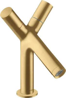 Produktbild von 2-Griff-Waschtischarmatur AXOR STARCK 80 DN 15 m ZAG 1 1/4Zoll brushed gold optic brushed gold optic