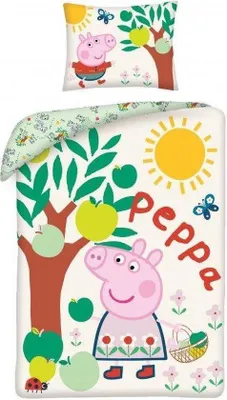 Productafbeelding van Peppa Pig Dekbedovertrek Appelboom 140 x 200 cm katoen