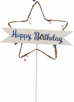 Produktbild von Leuchtender LED Tortenstecker Stern - Blinkender Cake Topper für Geburtstagspartys Deko
