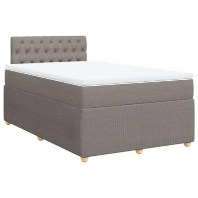 Produktbild von vidaXL Boxspringbett mit Matratze Taupe 120x190 cm Stoff