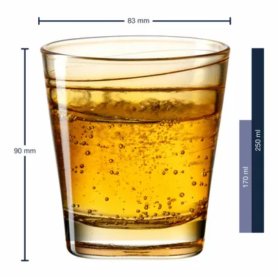 Produktbild von Leonardo Trinkglas Vario Struttura, Becher, Wasserglas, Kalk-Natron Glas, orange, 250 ml, 026841
